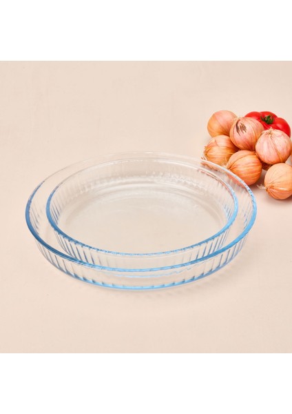 Twin 2'li Yuvarlak Cam Fırın Kabı - Şeffaf fiyatları