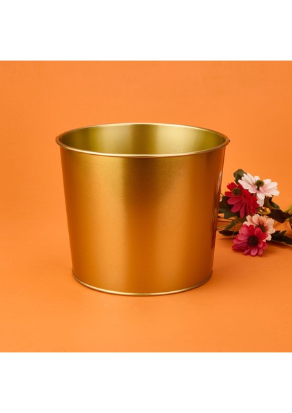 Paslanmaz Saksı - Gold - 22X18 cm fiyatları