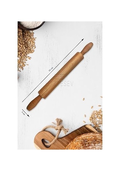 Zambak Serisi Ahşap Hamur Açma Oklavası Merdanesi Rulosu 4 Lü Set Echo2 fiyatları