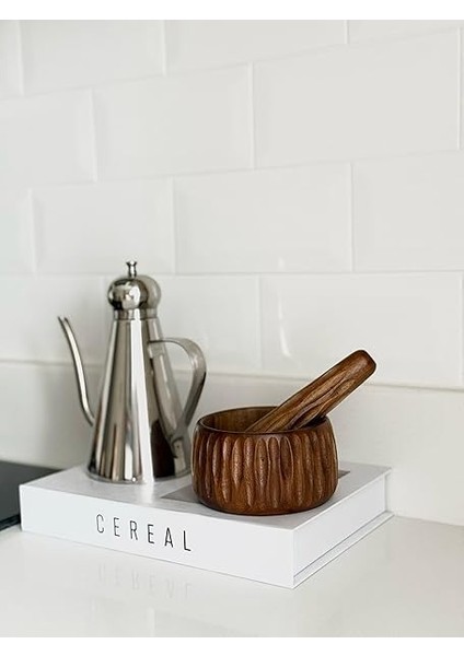 Home Akasya Ahşap Sarımsak Ezici Havan Seti – Tokmaklı Baharat ve Sarımsak Ezici, Doğal Ahşap El Yapımı Mutfak Yardımcısı, Dayanıklı ve Estetik Ezme Havanı (Desenli) indirimleri