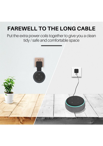 Dot 3. Nesil Soket Duvara Montaj Braketi Için Uygun, Yerden Tasarruf Sağlayan Aksesuarlar, Hat Yönetimli (Yurt Dışından) modelleri