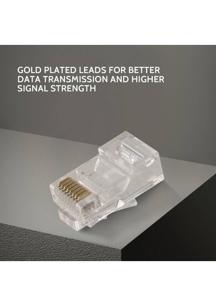 RJ45 8P8C Ağ Konektörü Cat-5 E 3u 1.0mm Ethernet Bağlantı Konektörü Sabit Konektör 100 Adet (Yurt Dışından) modelleri