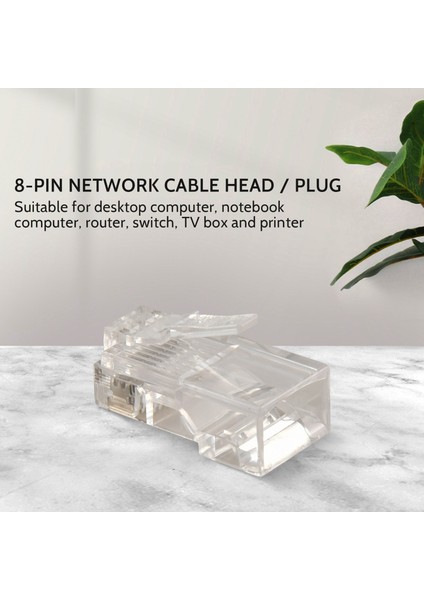 RJ45 8P8C Ağ Konektörü Cat-5 E 3u 1.0mm Ethernet Bağlantı Konektörü Sabit Konektör 100 Adet (Yurt Dışından) fırsatları