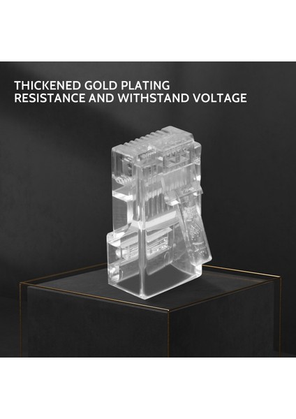 RJ45 8P8C Ağ Konektörü Cat-5 E 3u 1.0mm Ethernet Bağlantı Konektörü Sabit Konektör 100 Adet (Yurt Dışından) indirimleri