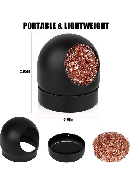 Havya Ucu Temizleyici, Lehim Ucu Temizleyici Kit-5pcs Temizleyici Tel Topu, 1pc Bilyalı Tutucu (Yurt Dışından) fiyatları