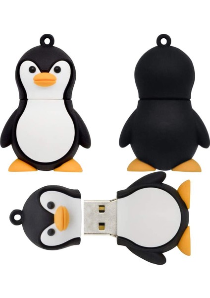 32GB Yenilik Sevimli Bebek Penguen USB 2.0 Flash Sürücü Veri Memory Stick Cihazı - Siyah Beyaz, 2 Adet (Yurt Dışından) indirimleri