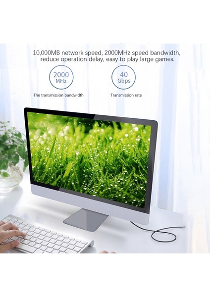 Cat 8 Ethernet Kablosu Lan Ağı Cat8 RJ45 Hızlı Ağ Kablosu Yönlendirici Modem Için 40 Gbps 32AWG(0.) (Yurt Dışından) indirimleri