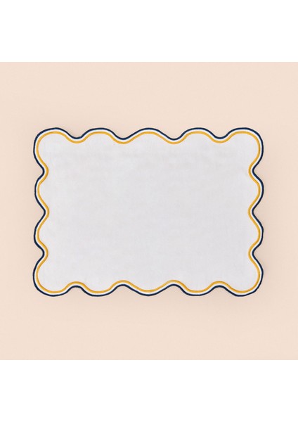 Soft Nonna Amerikan Servis - Hardal / Mavi - 30X50 cm modelleri