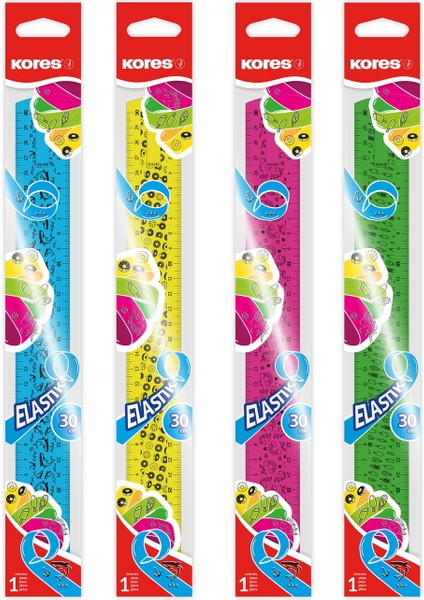 Elastik Cetvel - Asorti - 30 cm modelleri