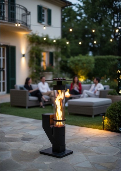 Pelet Soba, Kamp-Bahçe-Teras Sobası (5KG Yakıt Çam Pelet ve Pürmüz Hediye)