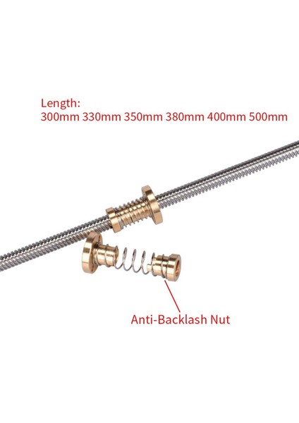 T8 Anti Boşluklu Yaylı Somun Pitch 2mm Kurşun 8mm Eleme Uzay Somunu 8mm Dişli Çubuk Kurşun Vidalar Dıy (Yurt Dışından) fiyatları