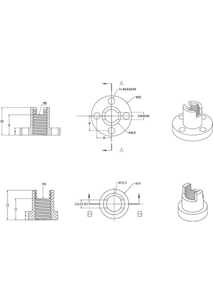 T8 Anti Boşluklu Yaylı Somun Pitch 2mm Kurşun 8mm Eleme Uzay Somunu 8mm Dişli Çubuk Kurşun Vidalar Dıy (Yurt Dışından) modelleri