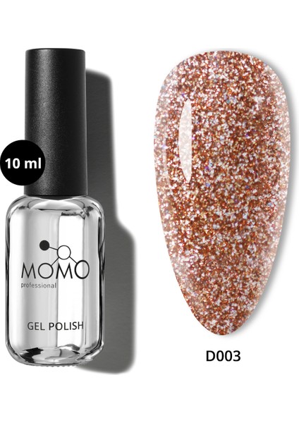 Disko Kalıcı Oje D003 Kahverengi 10 ml, Reflective Flash Gel Polish