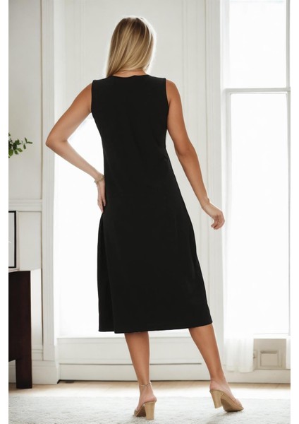 E2145 Dewberry Set Of Two Women Dresses-Siyah-Siyah modelleri