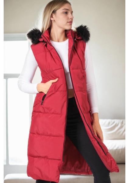 Z9741 Dewberry Bayan Yelek-Bordo modelleri