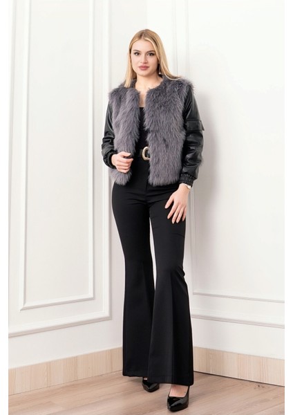 Urban Luxe Deri Kollu Peluş Kaban 2606 fırsatları