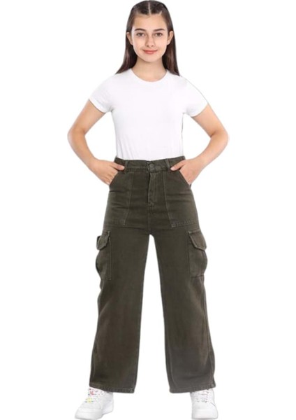 392098 Denim Pfd Yapışma Cep Çift Kargolu Renkli 6/10 Y - Kahve - 7-8 Yaş