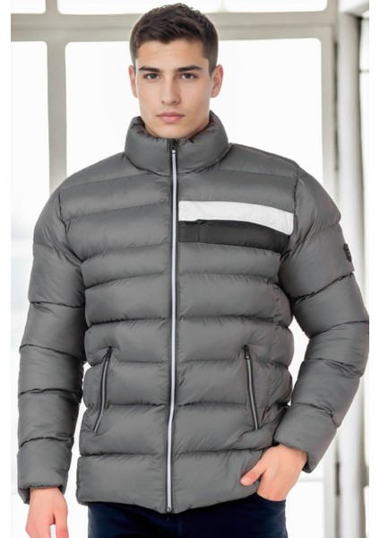 M9650 Dewberry Erkek Puffer Mont-Gri