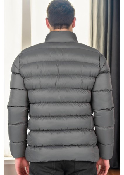 M9650 Dewberry Erkek Puffer Mont-Gri fiyatları