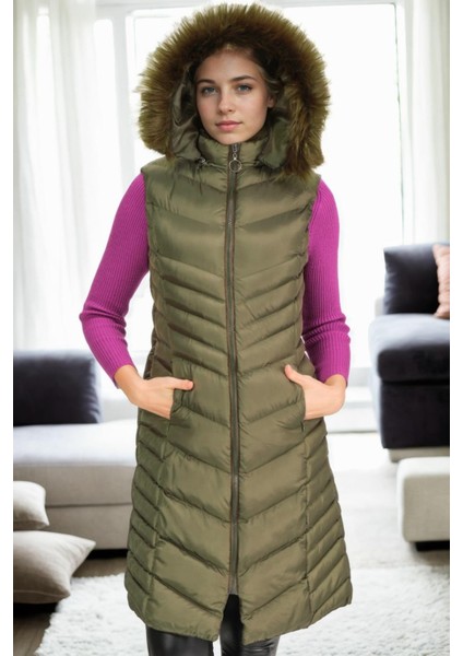 Z9725 Dewberry Bayan Yelek-Haki