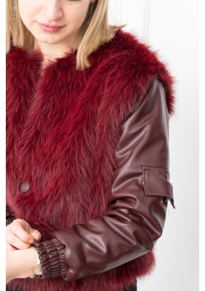 Urban Luxe Deri Kollu Peluş Kaban 2606 fiyatları