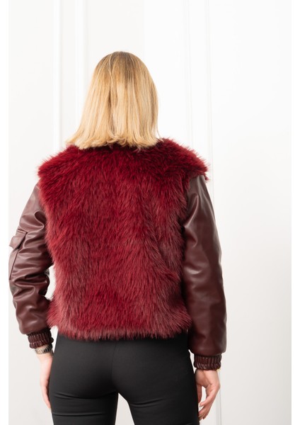 Urban Luxe Deri Kollu Peluş Kaban 2606 modelleri