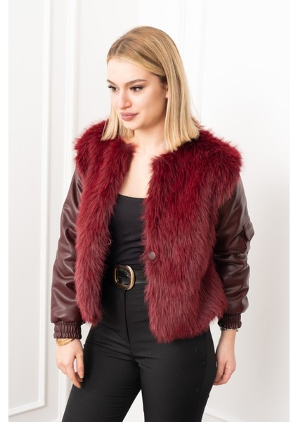 Urban Luxe Deri Kollu Peluş Kaban 2606 fırsatları