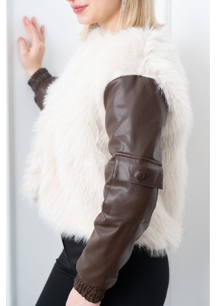 Urban Luxe Deri Kollu Peluş Kaban 2606 fırsatları