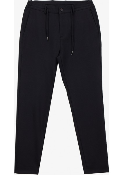 Bağlamalı Bel Dar Paça Jogger Siyah Erkek Pantolon ACE001261528_SYH