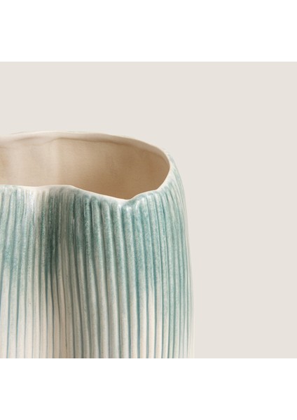 Flıp Vazo Küçük Bej/mavi fırsatları