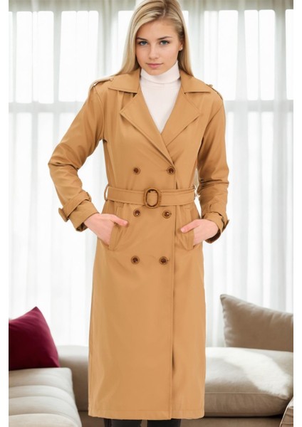 Z9737 Dewberry Bayan Trençkot-Camel