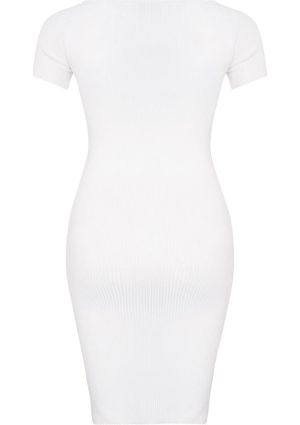 Z2016 Dewberry Bayan Elbise-Düz Beyaz fiyatları