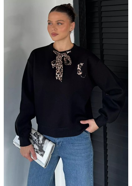 Fularlı Şardonlu Sweatshirt P-00019051 fiyatları