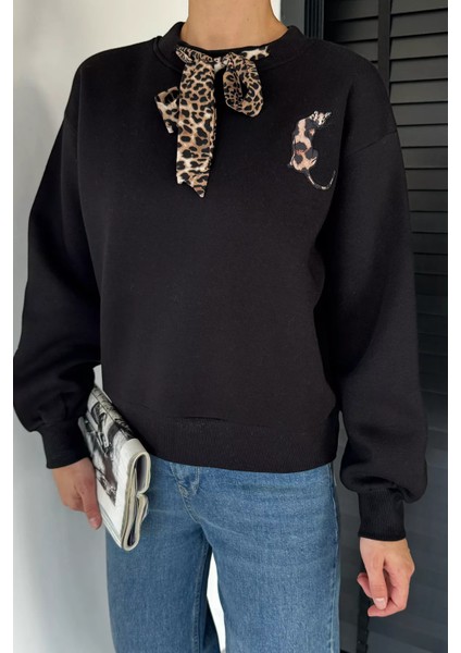 Fularlı Şardonlu Sweatshirt P-00019051 modelleri