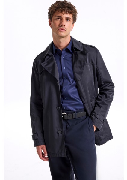 Lacivert Erkek Trençkot F5WM-TRC 2873 modelleri