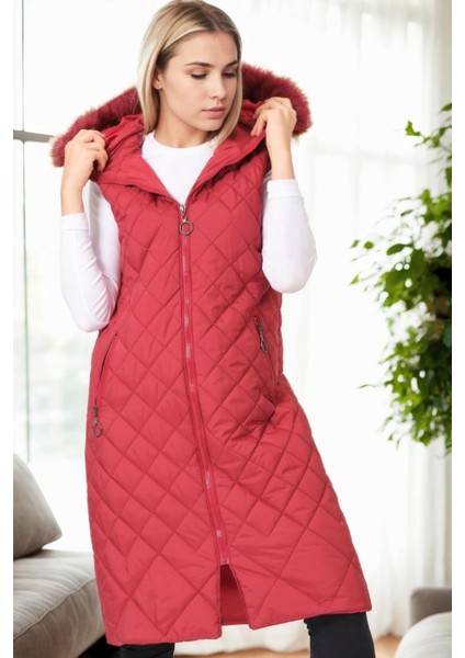 Z9718 Dewberry Bayan Yelek-Bordo