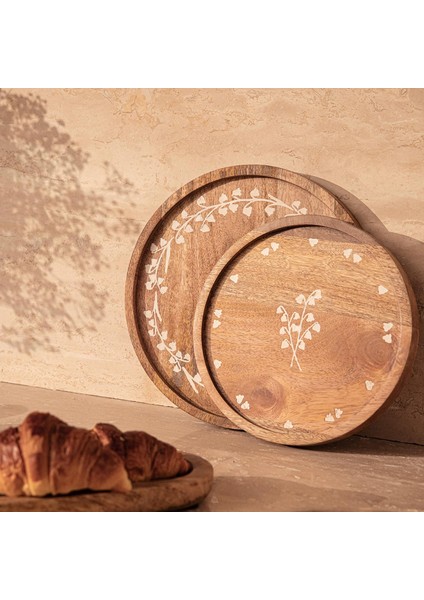 Fuchsia Sunum Tabağı 30 cm Natural fiyatları