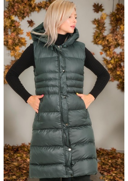 Z9757 Dewberry Bayan Yelek-Yeşil