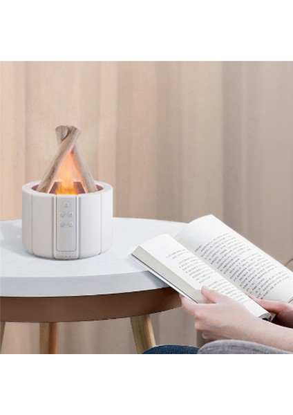 Kamp Ateşi Aromaterapi Makinesi Ev Esansiyel Yağ Alev Nemlendirici Deco Siyah (Yurt Dışından) fiyatları