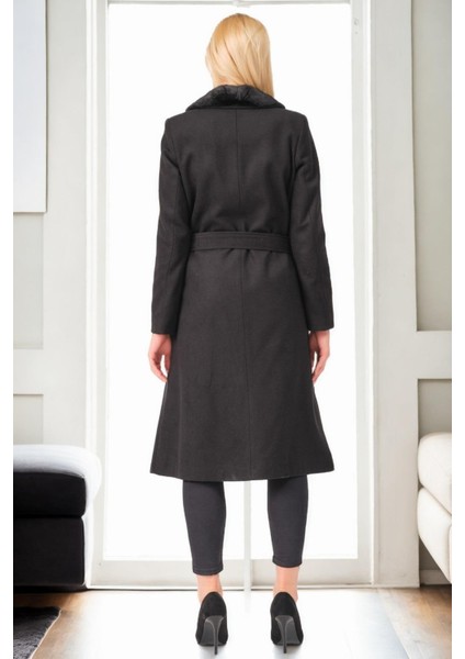 Z9671 Dewberry Bayan Palto-Siyah fiyatları