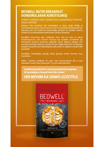 Nutri Breakfast – Freeze Dried Dondurularak Kurutulmuş Kış Meyveleri Karışımı