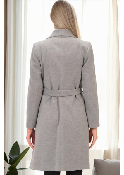 Z6639 Dewberry Bayan Palto-Gri-2 fiyatları