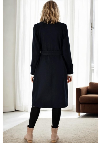 Z9645 Dewberry Bayan Palto-Lacivert fiyatları