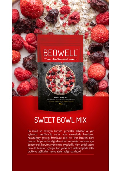 Nutri Breakfast – Sweet Bowl Mix - Freeze Dried Dondurularak Kurutulmuş Kahvaltılık Gevrek Karışımı fırsatları