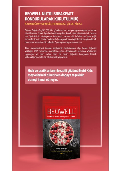 Nutri Breakfast – Sweet Bowl Mix - Freeze Dried Dondurularak Kurutulmuş Kahvaltılık Gevrek Karışımı