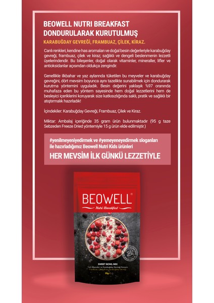 Nutri Breakfast – Sweet Bowl Mix - Freeze Dried Dondurularak Kurutulmuş Kahvaltılık Gevrek Karışımı