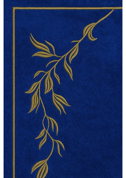 Sahra Mavi Kadife Nakışlı Seccade Süngerli Yumuşak Çeyizlik Hediyelik Bohça Lüks Namazlık modelleri