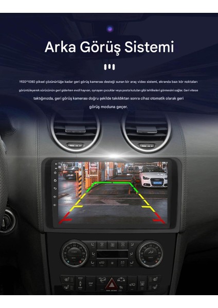 Mercedes ml Wifi Gps Carplay 9 Inç 2+32GB Kamera Multimedya Navigasyon Sistemi - 2006-2011 Model