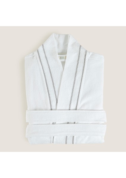Natura Unısex Bornoz Beyaz