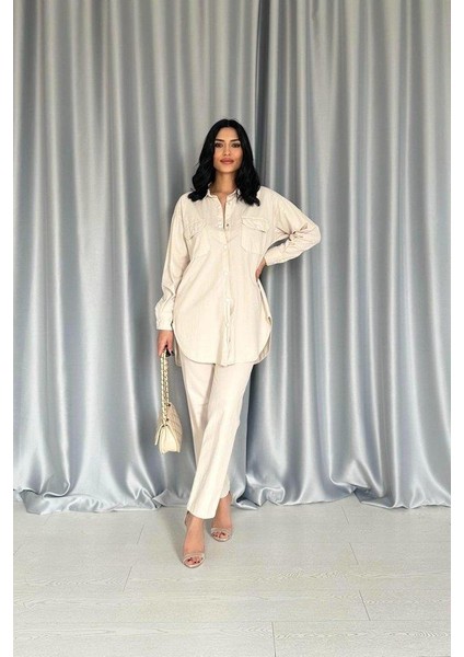 Bej Gömlek ve Çıtçıtlı Pantolon Takım fiyatları